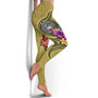 American Samoa Polynesian Legging - Floral With Seal Gold 3