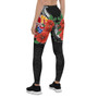 Tahiti Polynesian Legging - Hibiscus Coat of Arm Black 3