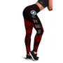 Northern Mariana Islands Polynesian Legging - Polynesian Tattoo Red Version 1