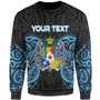 Tonga Polynesian Custom Personalised Sweatshirt - Spirit Style Blue 1