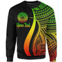 American Samoa Custom Personalised Sweatshirt - Reggae Polynesian Tentacle Tribal Pattern 1