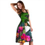 Wallis and Futuna Midi Dress - Turtle Plumeria Banana Leaf 4