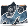 Tuvalu Polynesian Hooded Blanket - Ocean Style 3