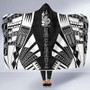 New Caledonia Hooded Blanket - Polynesian Tattoo Black 5