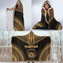 Hawaii Polynesian Chief Hooded Blanket - Gold Version 4