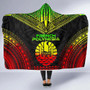 French Polynesia Polynesian Chief Hooded Blanket - Reggae Version 5