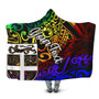 Fiji Custom Personalised Hooded Blanket - Rainbow Polynesian Pattern 1