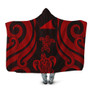 Tokelau Hooded Blanket - Red Tentacle Turtle 1