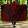 Cook Islands Polynesian Chief Hooded Blanket - Red Version 1