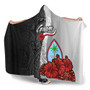 Guam Polynesian Hooded Blanket- Coat Of Arm With Hibiscus White 3