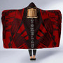 Tokelau Hooded Blanket - Polynesian Tattoo Red 5