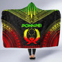 Pohnpei Polynesian Chief Hooded Blanket - Reggae Version 5