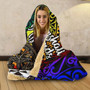 Marshall Islands Hooded Blanket - Rainbow Polynesian Pattern Crest 4