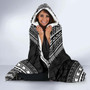 New Caledonia Polynesian Chief Hooded Blanket - Black Version 3