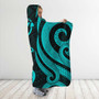 Hawaii Hooded Blanket - Turquoise Tentacle Turtle 4