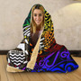 Tuvalu Hooded Blanket - Rainbow Polynesian Pattern 4