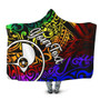 Yap Custom Personalised Hooded Blanket - Rainbow Polynesian Pattern 1