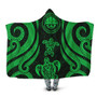 Federated States of Micronesia Hooded Blanket - Green Tentacle Turtle 1