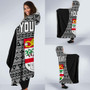 Fiji Custom Personalised Hooded Blanket - Tapa Pattern Sport Style 2