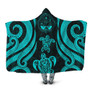 Marshall Islands Hooded Blanket - Turquoise Tentacle Turtle Crest 1