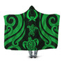 Pohnpei Hooded Blanket - Green Tentacle Turtle 1