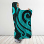 Pohnpei Hooded Blanket - Turquoise Tentacle Turtle 3