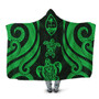 Guam Hooded Blanket - Green Tentacle Turtle 1