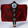 Federated States of Micronesia Hooded Blanket - Polynesian Tattoo Red 5