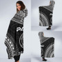 Palau Polynesian Chief Hooded Blanket - Black Version 2