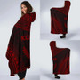 Kosrae Polynesian Chief Hooded Blanket - Red Version 2