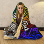 American Samoa Custom Personalised Hooded Blanket - Rainbow Polynesian Pattern 2