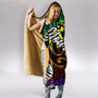 New Caledonia Custom Personalised Hooded Blanket - Rainbow Polynesian Pattern 3
