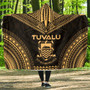 Tuvalu Polynesian Chief Hooded Blanket - Gold Version 1