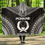 Pohnpei Polynesian Chief Hooded Blanket - Black Version 1