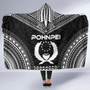 Pohnpei Polynesian Chief Hooded Blanket - Black Version 5