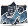 Fiji Polynesian Hooded Blanket - Ocean Style 1