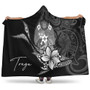 Tonga Hooded Blanket - Fish With Plumeria Flowers Style 1