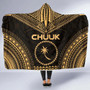 Chuuk Polynesian Chief Hooded Blanket - Gold Version 5