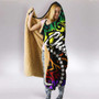 Chuuk Hooded Blanket - Rainbow Polynesian Pattern 2