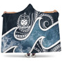 Samoa Polynesian Hooded Blanket - Ocean Style 1