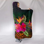 Guam Polynesian Hooded Blanket - Summer Hibiscus 2