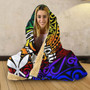 Hawaii Hooded Blanket - Rainbow Polynesian Pattern 4