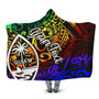 Guam Custom Personalised Hooded Blanket - Rainbow Polynesian Pattern 1