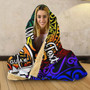 Guam Custom Personalised Hooded Blanket - Rainbow Polynesian Pattern 2