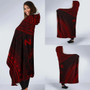 Niue Polynesian Chief Hooded Blanket - Red Version 2