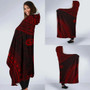 Guam Polynesian Chief Hooded Blanket - Red Version 2