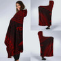 Tokelau Polynesian Chief Hooded Blanket - Red Version 2