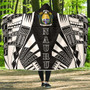 Nauru Hooded Blanket - Polynesian Tattoo Black 1