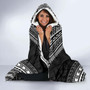 French Polynesia Polynesian Chief Hooded Blanket - Black Version 3