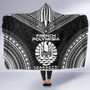 French Polynesia Polynesian Chief Hooded Blanket - Black Version 5